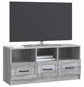 VidaXL TV szekrény fiókkal Szürke Sonoma 102 x 34,5 x 47 cm Szerelt Fa