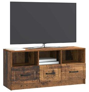 VidaXL TV szekrény fiókkal Antik Fa 102 x 34,5 x 47 cm Szerelt Fa