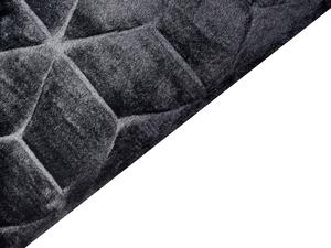 Fekete műnyúlszőrme szőnyeg 80 x 150 cm THATTA