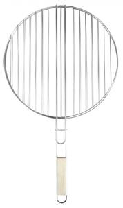 Kerek grillrács fa fogantyúval 40 cm