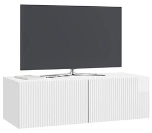 VidaXL Fali TV szekrény Magasfényű Fehér 98 x 41 x 30 cm Szerelt Fa
