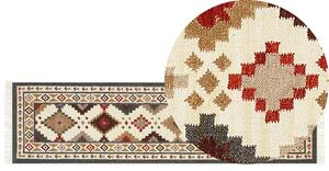 Színes kilim gyapjú futószőnyeg 80 x 300 cm GHUKASAVAN