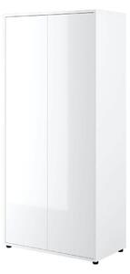Gardróbszekrény Concept Pro Lenart AH156, Fehér, Fényes fehér, 218x101x55cm, Szekrényajtók: Pántos