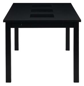 Asztal Riverton 493, Fekete, 75x90x180cm, Közepes sűrűségű farostlemez