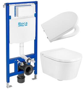Set WC csésze Roca Inspira A346528000, beépíthető keret Roca Duplo A890070020, A80152C00B