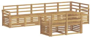 VidaXL Kültéri kanapé szett 8 pcs Fehér 308 x 130,5 x 73 cm