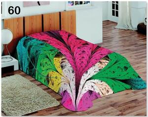 Dekoratív színes ágytakaró színes tollakkal díszítve Szélesség: 155 cm Hossz: 220 cm