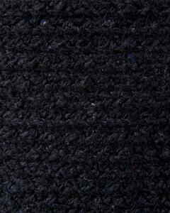 Fekete és bézs pamut kosár háromdarabos szettben BASIMA