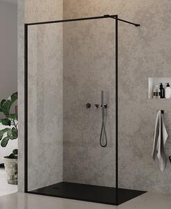 New Trendy New Modus Black zuhanykabin fal walk-in 60 cm fekete félfényes/üveg mintával EXK-5554