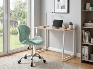 Irodai szett ZARIMO asztal 80x40 cm, fehér/dub sonoma + AVOLA VELVET szék, Mentás