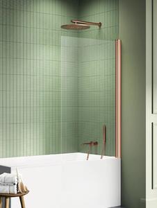 New Trendy New Soleo Copper Brushed zuhanyparaván 60 cm egyrészes réz csiszolt/átlátszó üveg P-0129