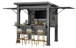 Bar-b-q gazebo műanyag kerti pavilon