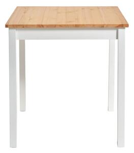 Sydney borovi fenyő étkezőasztal fehér konstrukcióval, 70 x 70 cm - Bonami Essentials