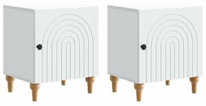 VidaXL Éjjeliszekrény 2 pcs Fehér 43 x 34,5 x 50 cm Szerelt Fa