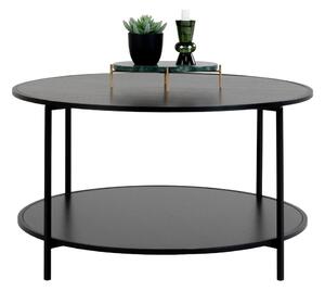 Fekete kerek dohányzóasztal fekete asztallappal ø 80 cm Vita – House Nordic