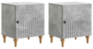 VidaXL Éjjeliszekrény 2 pcs Betonszürke 43 x 34,5 x 50 cm Szerelt Fa