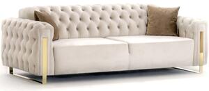 DANA Gold chesterfield bársony kanapé, ágyazható, több színben