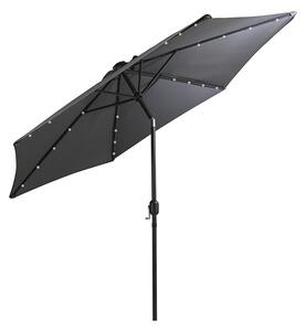 Solari kerti napernyő led lámpával szürke 300 cm