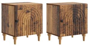 VidaXL Éjjeliszekrény 2 pcs Antik Fa 43 x 34,5 x 50 cm Szerelt Fa