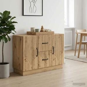 VidaXL Széf Kézműves Tölgy 89 x 34,5 x 57 cm Szerelt Fa