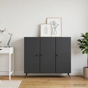 VidaXL Széf Fekete 89 x 34,5 x 80 cm Szerelt Fa