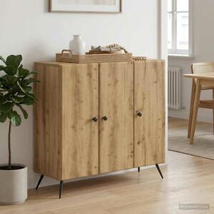 VidaXL Széf Kézműves Tölgy 89 x 34,5 x 80 cm Szerelt Fa