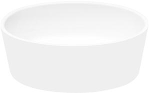 Besco Uniqa mosdótál 46x32 cm ovális mosdótálak fehér #UMD-U-NB