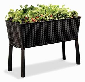 Keter Easy grow műrattan virágláda (magaságyás) - whiskey barna