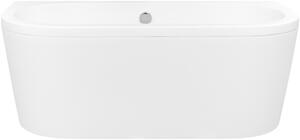 Besco Volya fal mellé szerelhető fűrdőkád 150x75 cm ovális fehér #WKV-150-WS