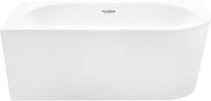 Besco Avita A-Line fal mellé szerelhető fűrdőkád 150x75 cm ovális fehér #WAA-150ALS
