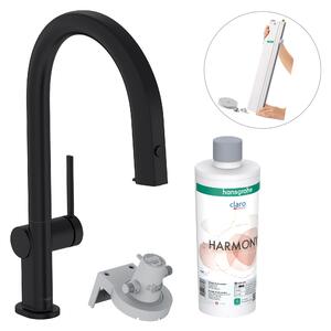 Hansgrohe Aqittura M91 konyhai csaptelep szűrővel álló fekete 76800670