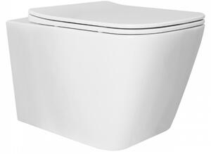 Rea Raul Rimless miska WC wisząca z deską wolnoopadającą biały REA-C9660