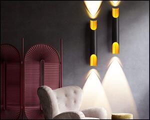 Abigali Straight oldalfali lámpa 2x40 W fekete-arany KGDE14