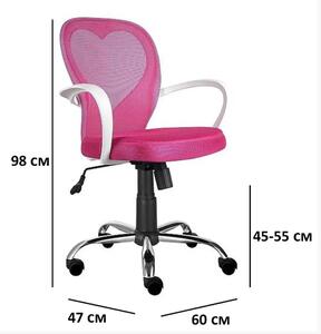 Irodai szék DAISY rózsaszín
