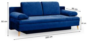 Wilsondo GRANDIA kihúzható kanapéágy - kék