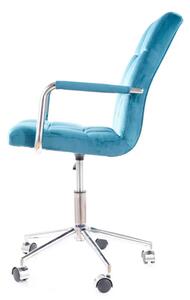 Irodai szék Q-022 türkiz bársony 85
