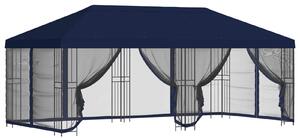 VidaXL Oldalfalas pavilon 6 x 3 m Poliészter és acél 190, Kék