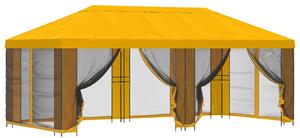 VidaXL Oldalfalas pavilon 6 x 3 m Poliészter és acél 190, Sárga