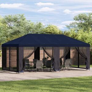VidaXL Oldalfalas pavilon 6 x 3 m Kék Poliészter és acél 190
