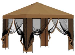 VidaXL Kerti pavilon oldalfalakkal 3 x 3 m, Bézs