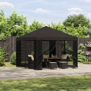 VidaXL Pavilon 3 x 3 m Antracitszürke Poliészter és acél 190 gsm