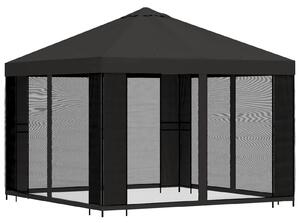 VidaXL Kerti pavilon oldalfalakkal 3 x 3 m, Antracitszürke