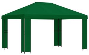 VidaXL Pavilon 4 x 3 m, Poliészter és acél 190 gsm, Zöld