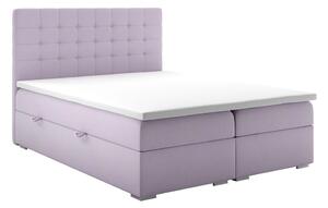 Franciaágy Boxspring 140 cm Clady (világos lila) (tárolóhellyel). 1020251
