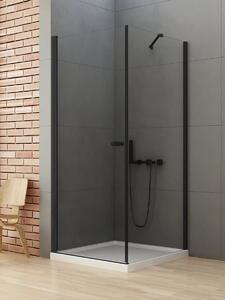 New Trendy New Soleo Black zuhanykabin 100x90 cm négyszögletes fekete félmatt/átlátszó üveg D-0231A/D-0116B