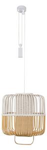 Függőlámpa Forestier, Bamboo, dimmable, Fehér, Étkező, Bambusz, Dizájn