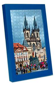 Prága puzzle képkeret királykék