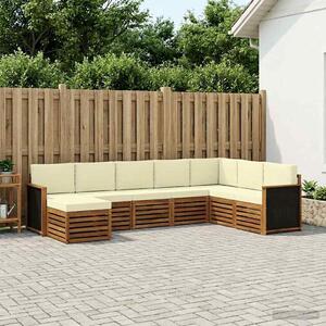 VidaXL Kültéri kanapé szett párnával 6 pcs Természetes és krémszínű