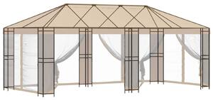 VidaXL Pavilon Váz 6 x 3 m Fekete Acél