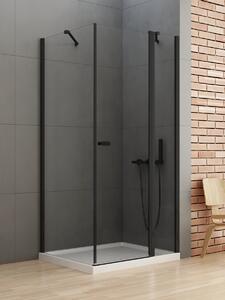 New Trendy New Soleo Black zuhanykabin 120x90 cm négyszögletes fekete félmatt/átlátszó üveg K-0681